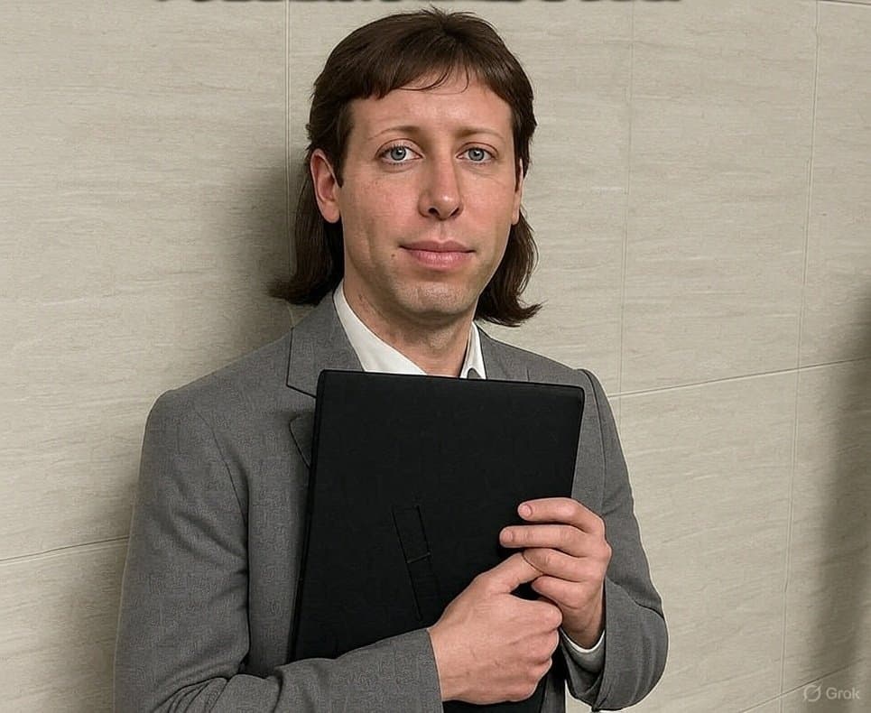 Crypto meme tagged sam altman, grok, ai generated, long hair