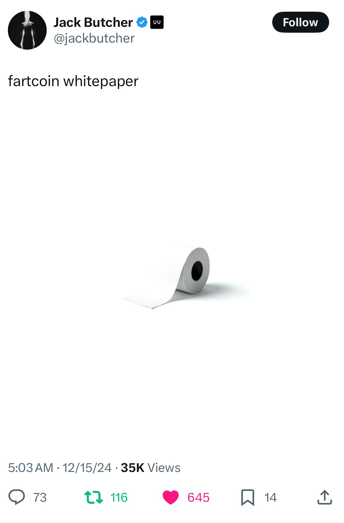 Crypto meme on Memtherscan