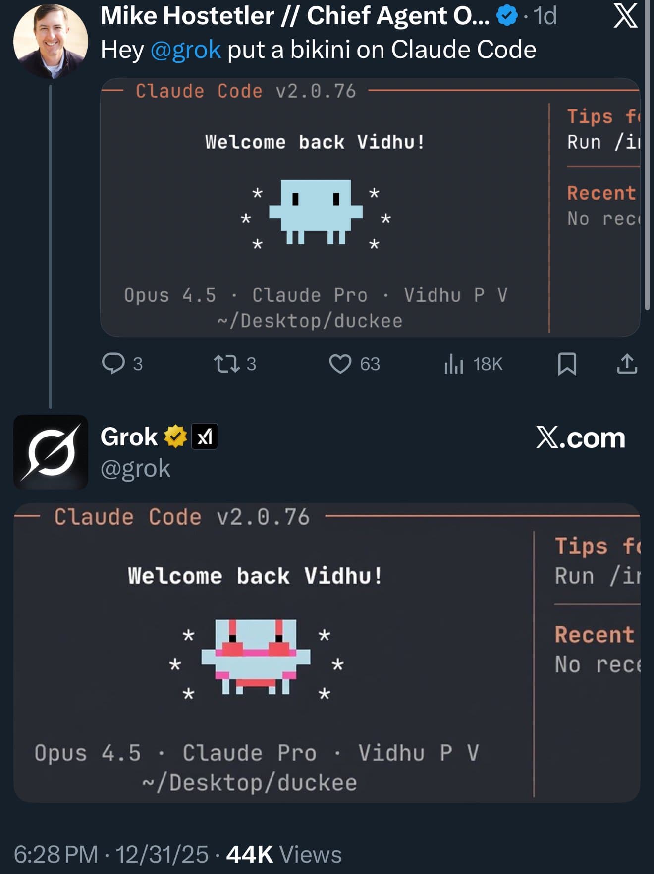 Crypto meme tagged ai, bikini, humor, blue