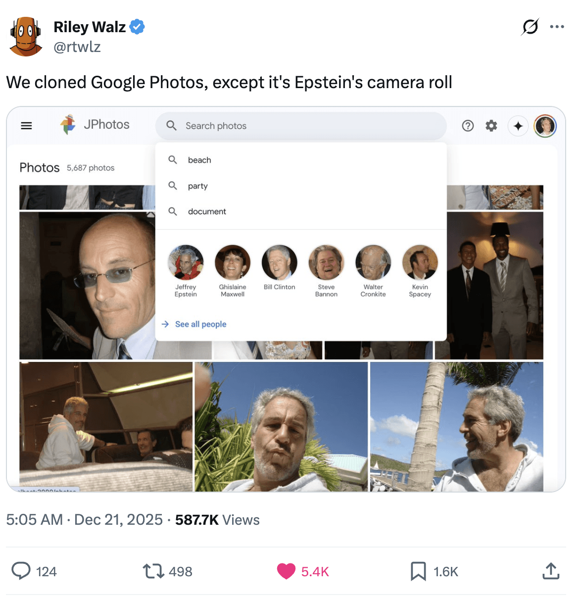 Crypto meme tagged satire, dark humor, technology, political