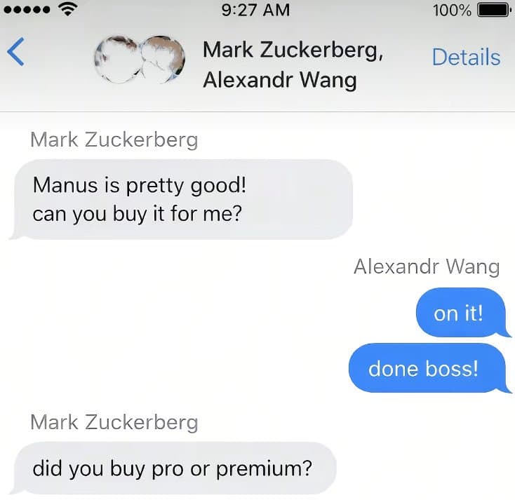 Crypto meme tagged ui, screen, messages, zuckerberg