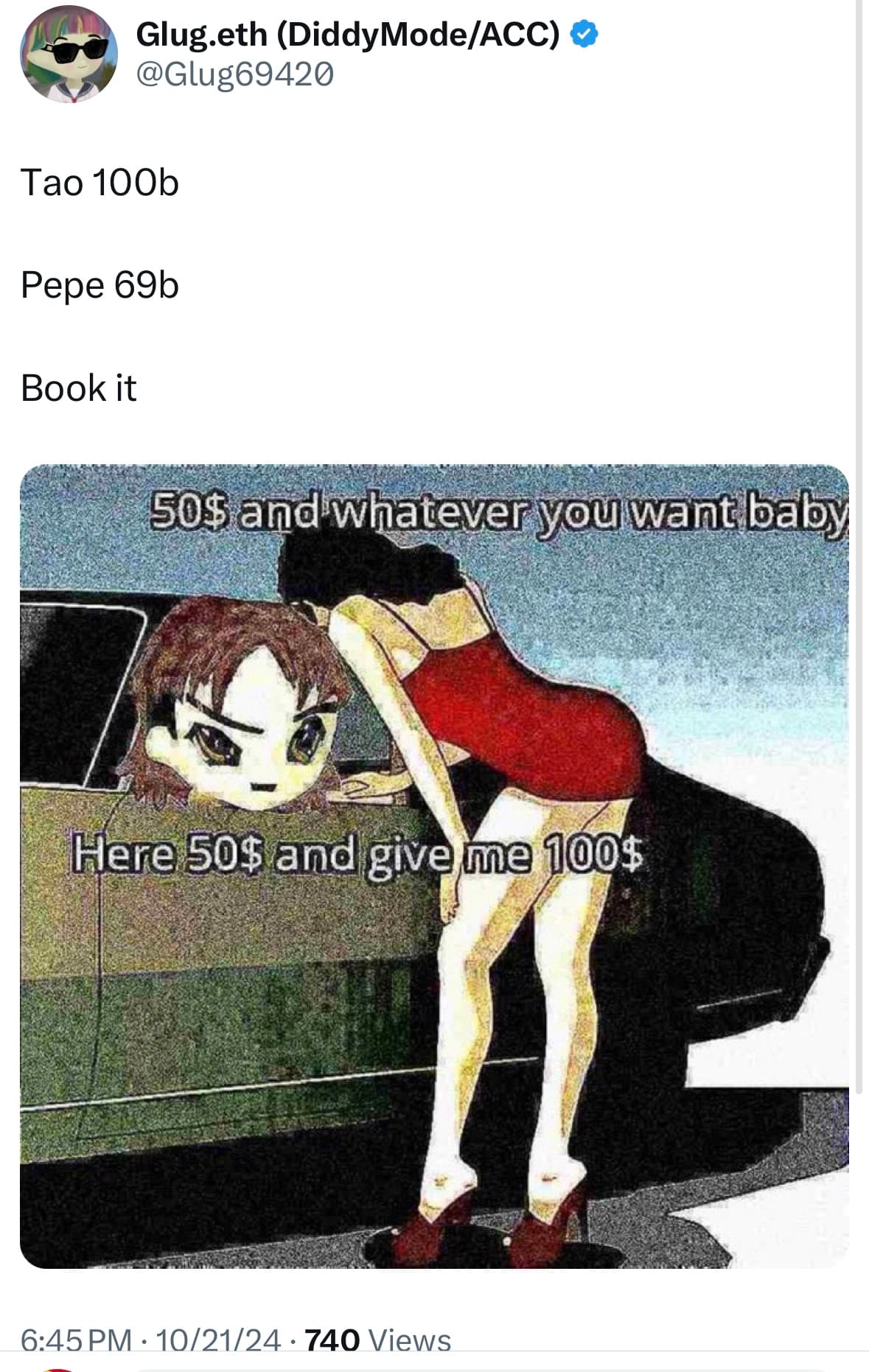 Crypto meme on Memtherscan