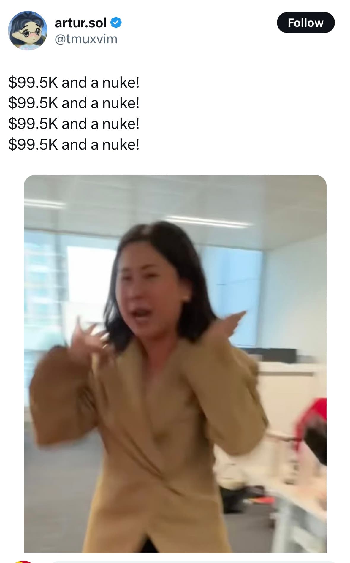 Crypto meme on Memtherscan