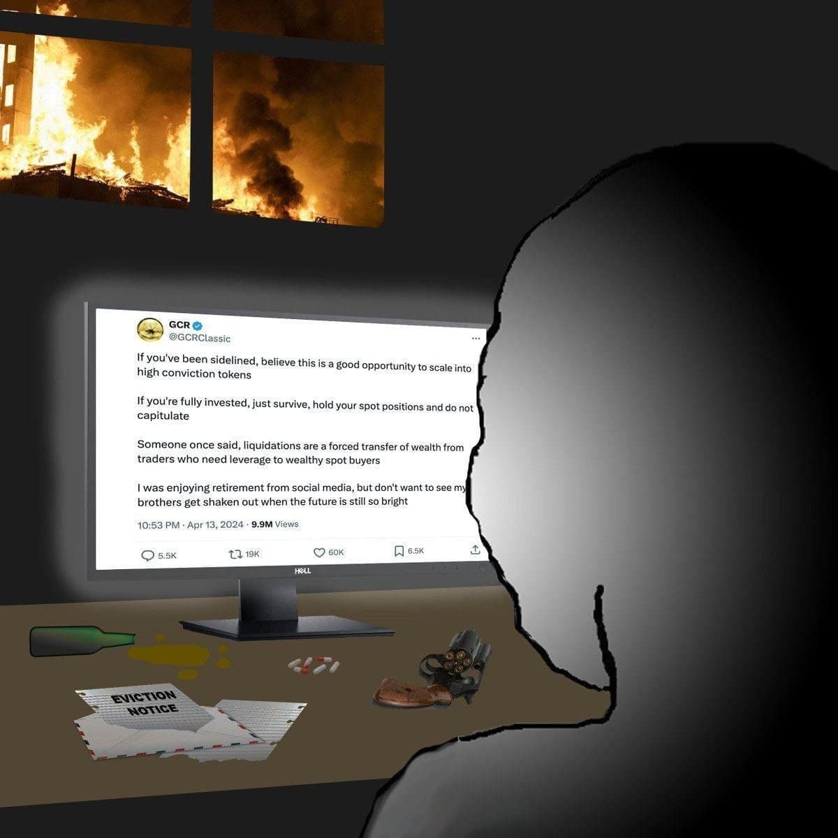 Crypto meme on Memtherscan