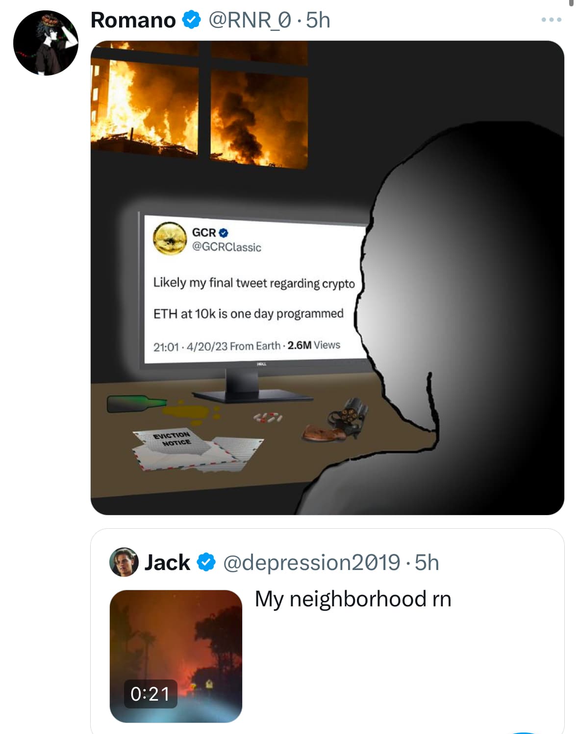 Crypto meme on Memtherscan