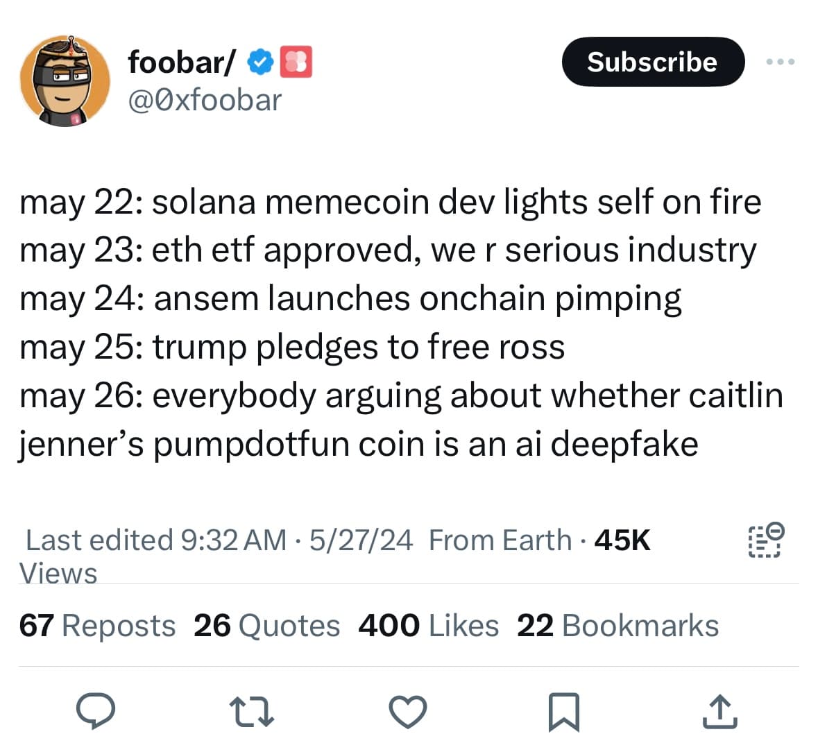 Crypto meme on Memtherscan