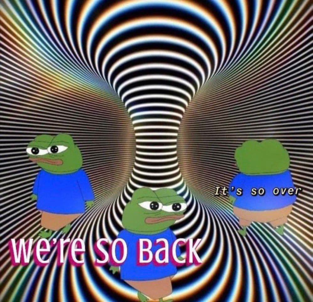 Crypto meme tagged pepe, wearesoback