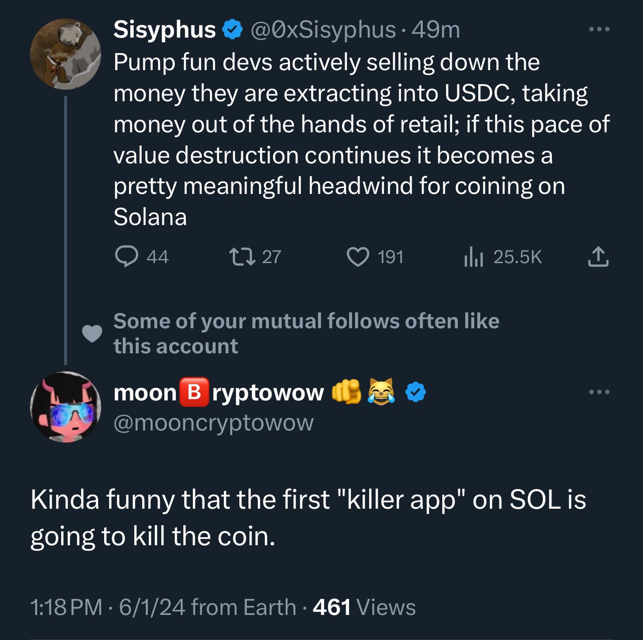 Crypto meme on Memtherscan